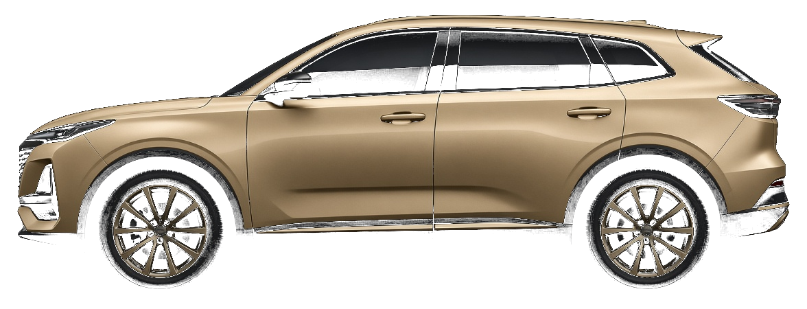 Champagne midsize crossover, the reserved private SUV